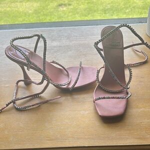 Jeffrey Campbell Pink Heels with Modern Square Toe
